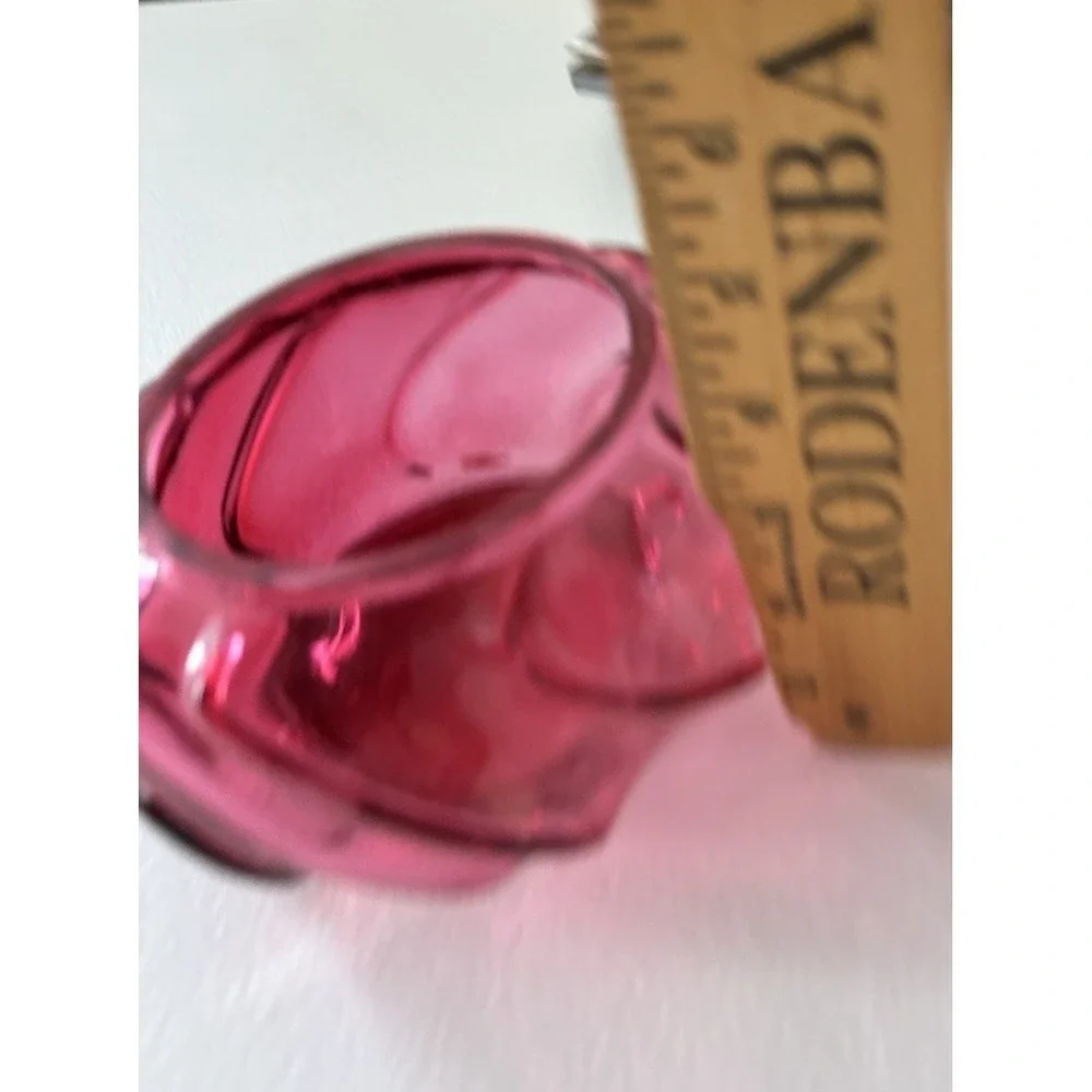 Fenton Art‎ Glass Wave Crest Candy Puff Cranberry 4 1/2